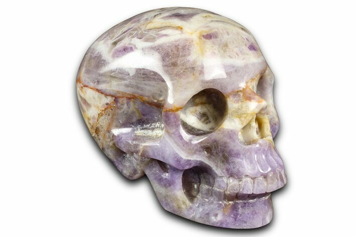 Realistic Chevron Amethyst Skull #382109